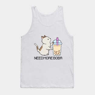 Pixel Kitty Needs More Boba Tea! Tank Top